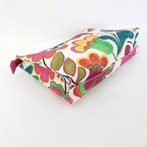 CLINIQUE Colorful and Cute Floral Makeup Bag - Fun and Colorful Cosmetic Bag